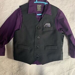 Boys purple dress shirt and blazer